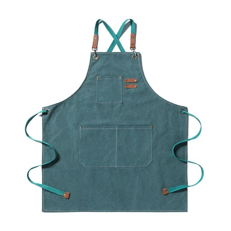 CRUSEC - Delantal Pechera Unisex Multiuso Hogar Trabajo Parrilla - Turquesa