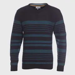 TRUVAL - Sweater Cuello Redondo Listado