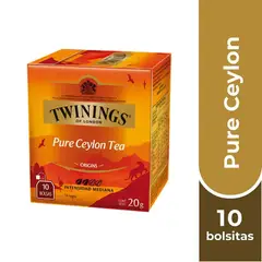 TWININGS - Té Pure Ceylon x 10 Bolsitas
