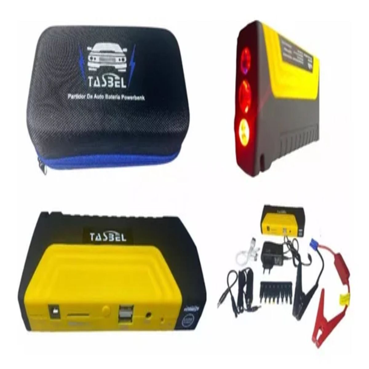 GENERICO - Partidor De Auto Batería  Kit Powerbank Cargador Celular