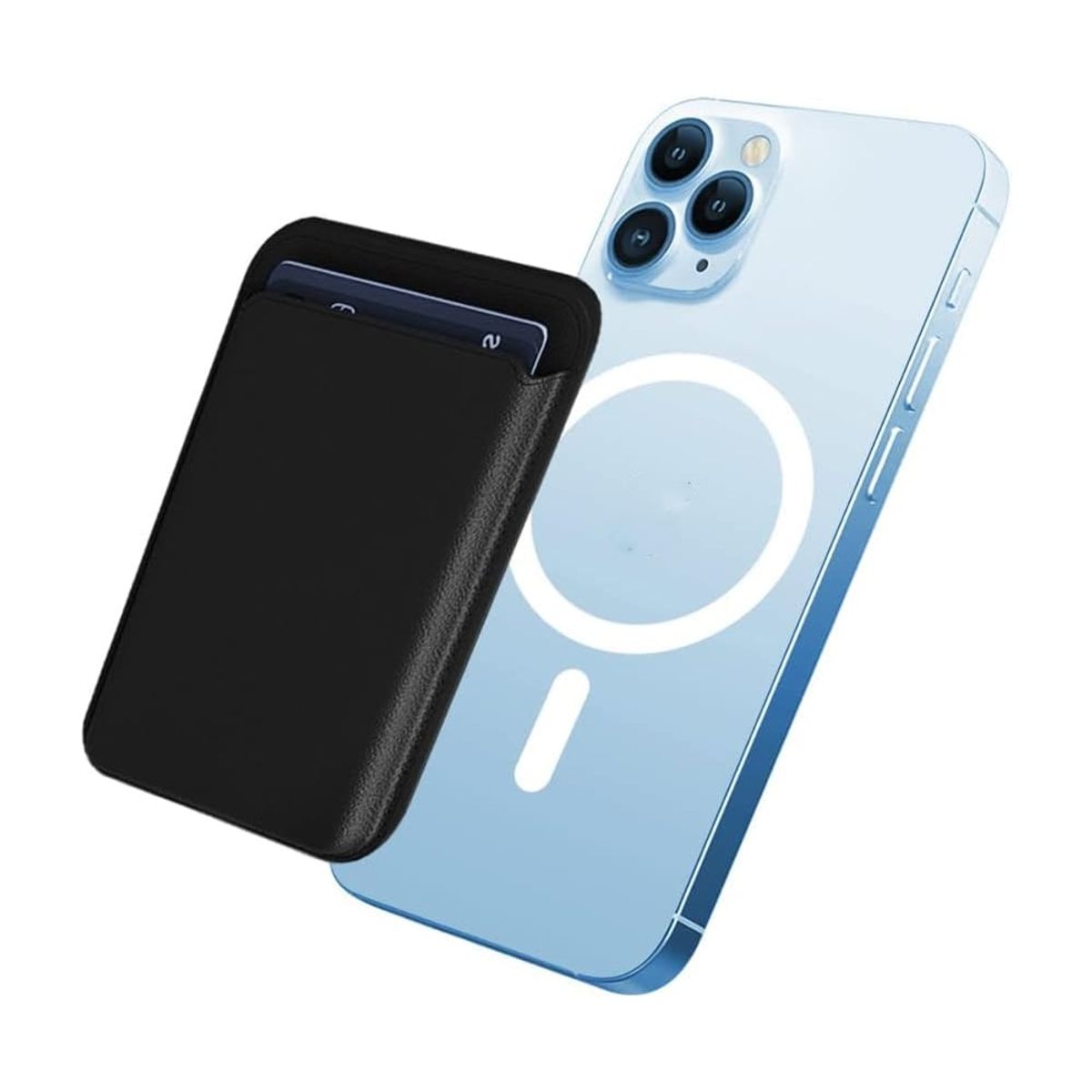 GENERICO - Billetera Tarjetero Magsafe iPhone 12 13 14 15 Negro