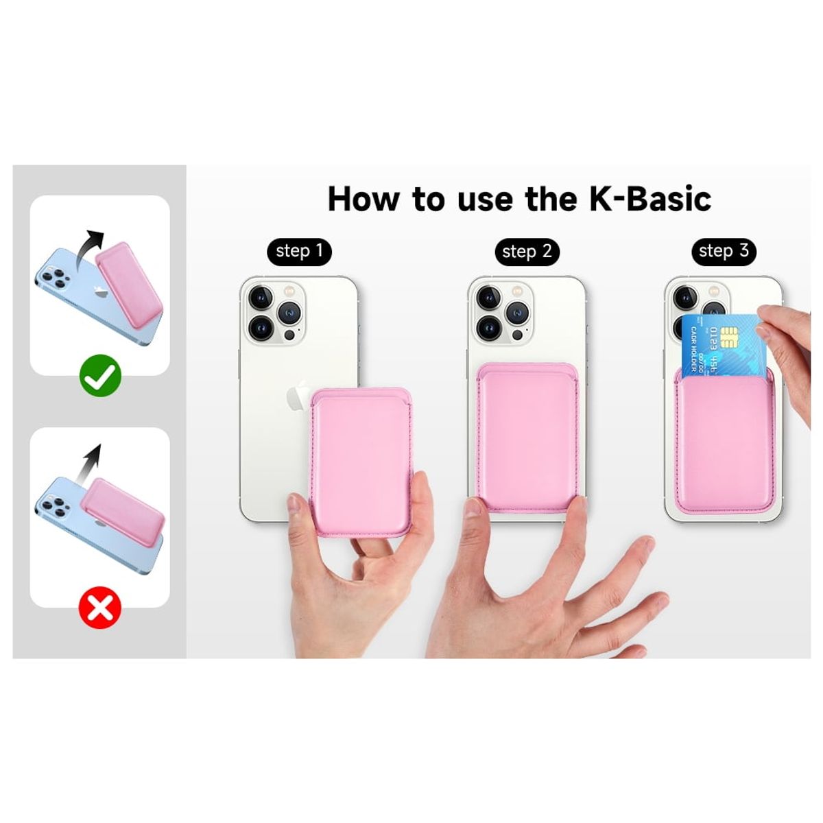 GENERICO - Billetera Tarjetero Magsafe iPhone 12 13 14 15 Negro