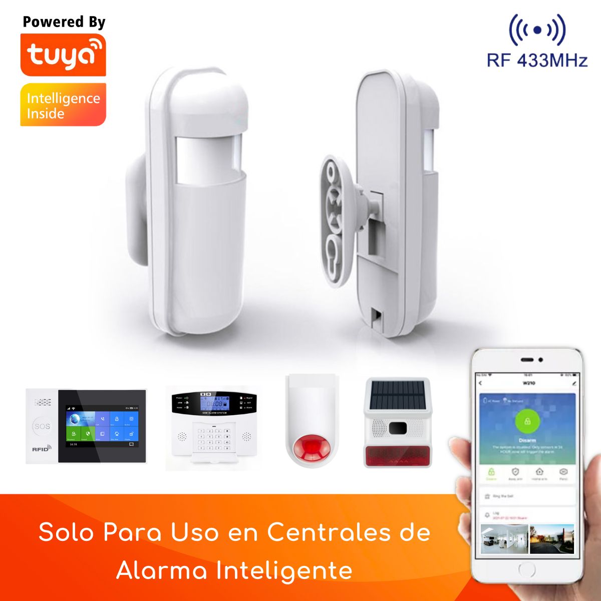 D MOTICA - Sensor De Movimiento Pir Infrarrojo Inteligente 433mhz