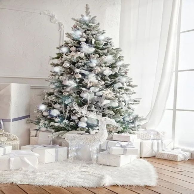 ARTIHOGAR - Arbol de Navidad Nevado 180 CM 2 Tipos de Ramas Mixtas