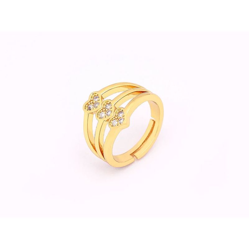 GENERICO - Anillo TRIPLE LOVE Baño de Oro 18K