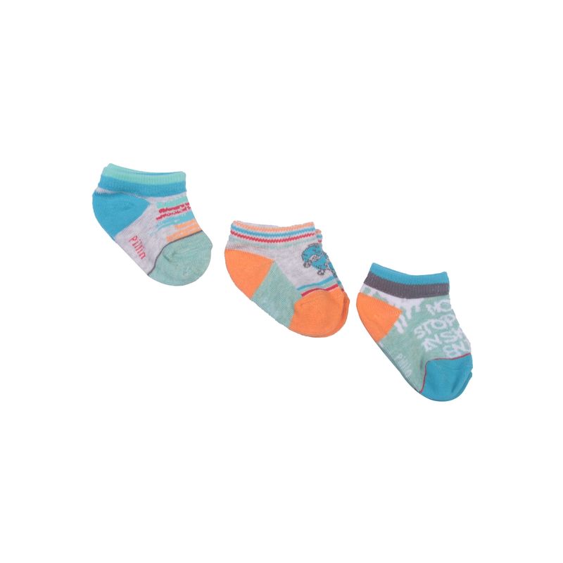 PILLIN - Set 3 Pzas Calcetín Bebe Niño Multicolor Pillín PILLIN