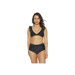 H2O WEAR - Traje de Baño Bikini Mujer Vuelo Calzon Alto Negro Azabache - Negro