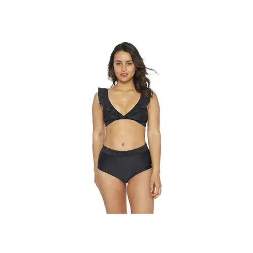 H2O WEAR - Traje de Baño Bikini Mujer Vuelo Calzon Alto Negro Azabache - Negro