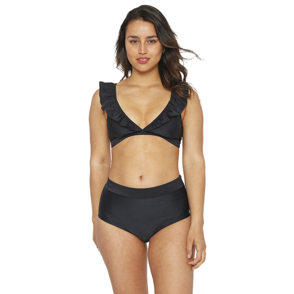 H2O WEAR - Traje de Baño Bikini Mujer H2O Wear Vuelo Calzon Alto Negro Azabache - Negro