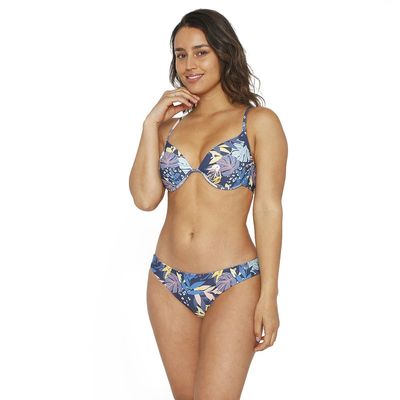 Imagen 2 del producto Traje de Baño Bikini Mujer Copa Estampado Azul Marino - Azul