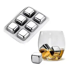 GENERICO - Cubo De Hielo Reutilizable Pack X 6 Acero Inoxidable