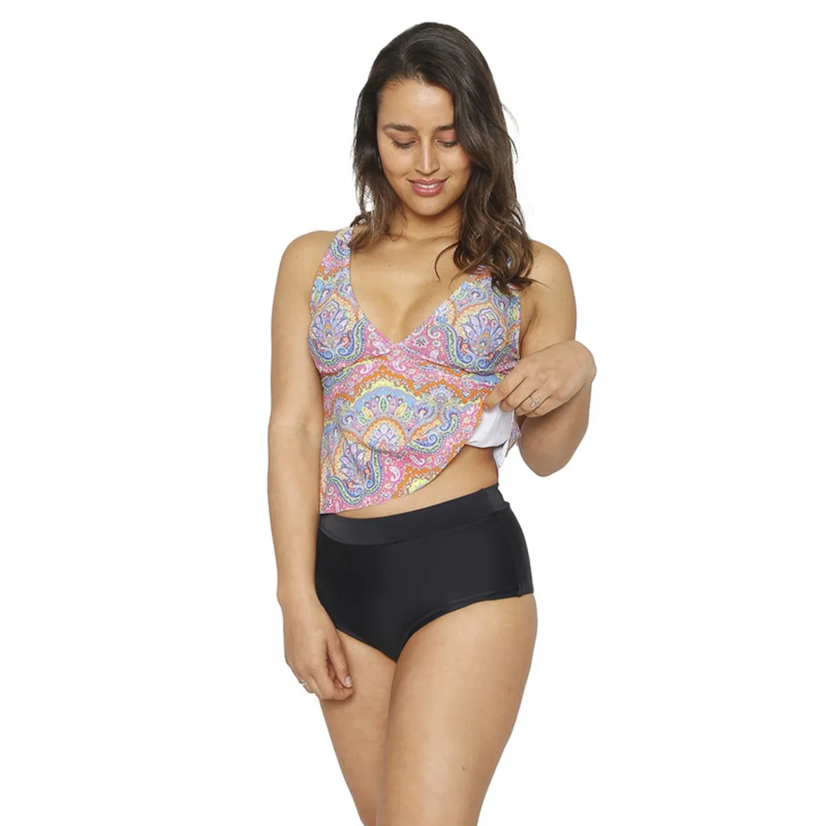 H2O WEAR - Traje de Baño Tankini Mujer H2O Wear Copa Estampado Rosa Fuerte