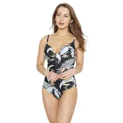 H2O WEAR - Traje de Baño Entero Mujer Copa Estampado Verde Mar - Verde