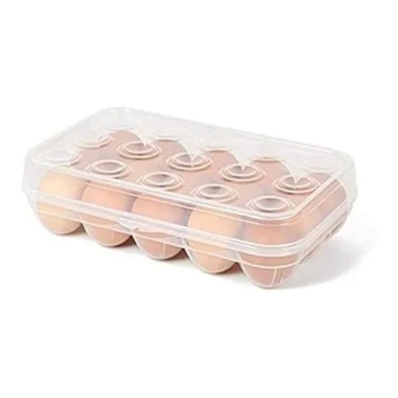 GENERICO - PORTA HUEVOS PLASTICO (15 UNIDADES)