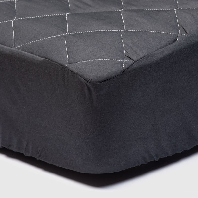 ARTHOME - Cubrecolchon Negro Arthome 1.5 Plazas