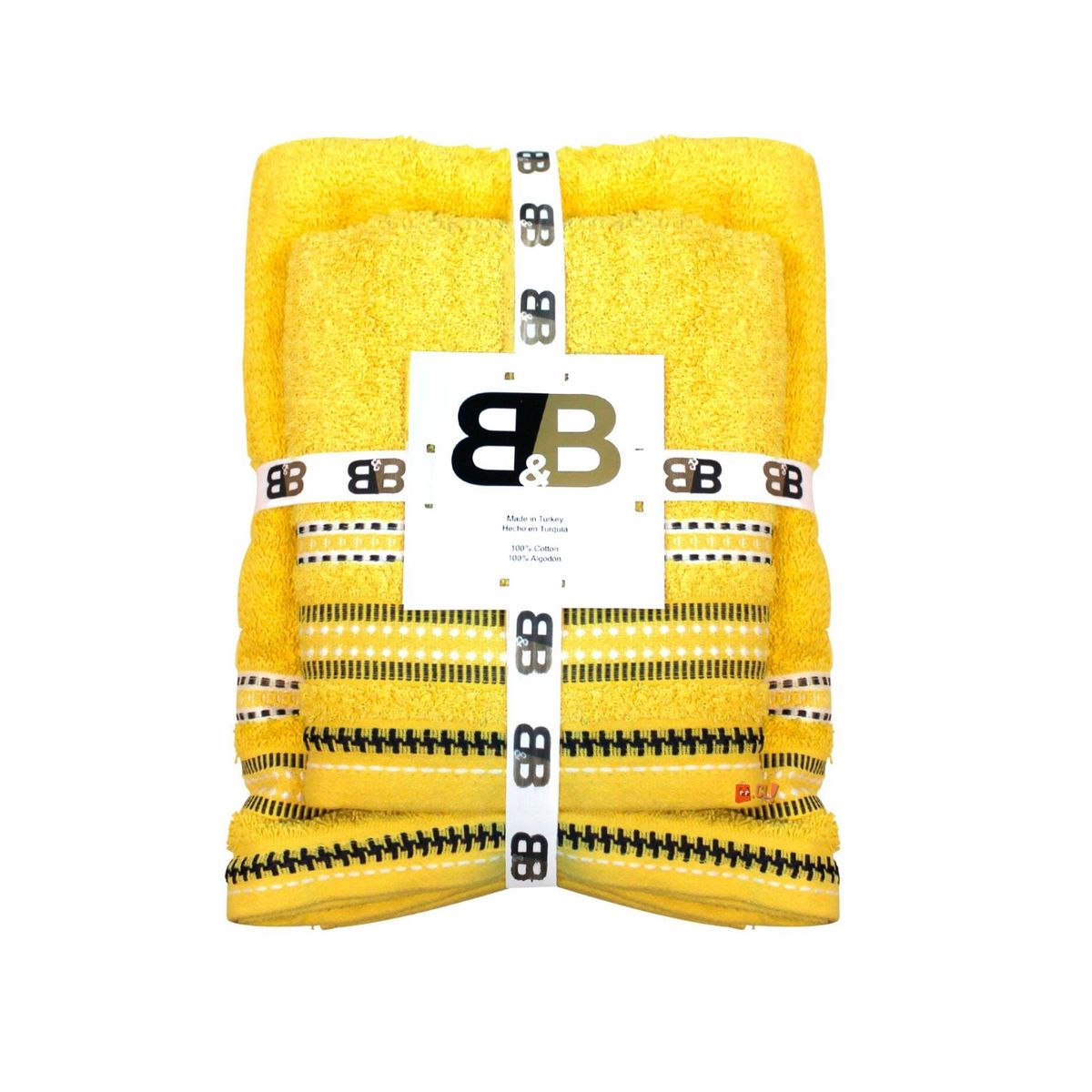 B&B - Juego De Dos Toallas Turcas Amarillodiseño Bb Kitchen - PuntoStore