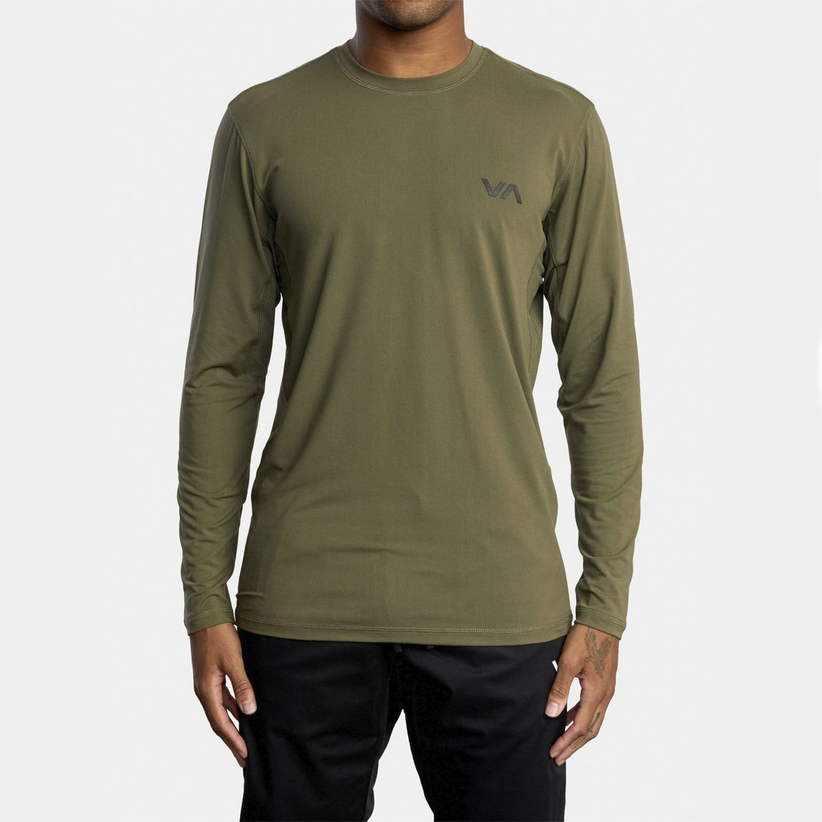 RVCA - Polera Hombre Sport Vent Ls M Kttp Verde RVCA