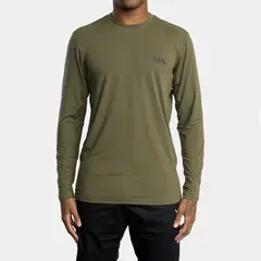 RVCA - Polera Hombre Sport Vent Ls M Kttp Verde