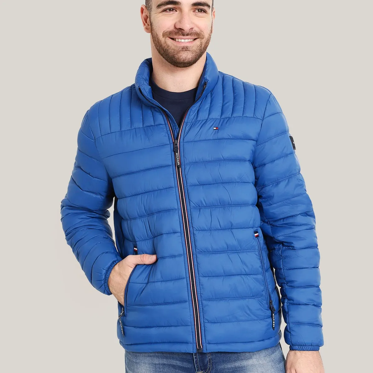 TOMMY HILFIGER - Parka Weight Quilted Azul Tommy Hilfiger