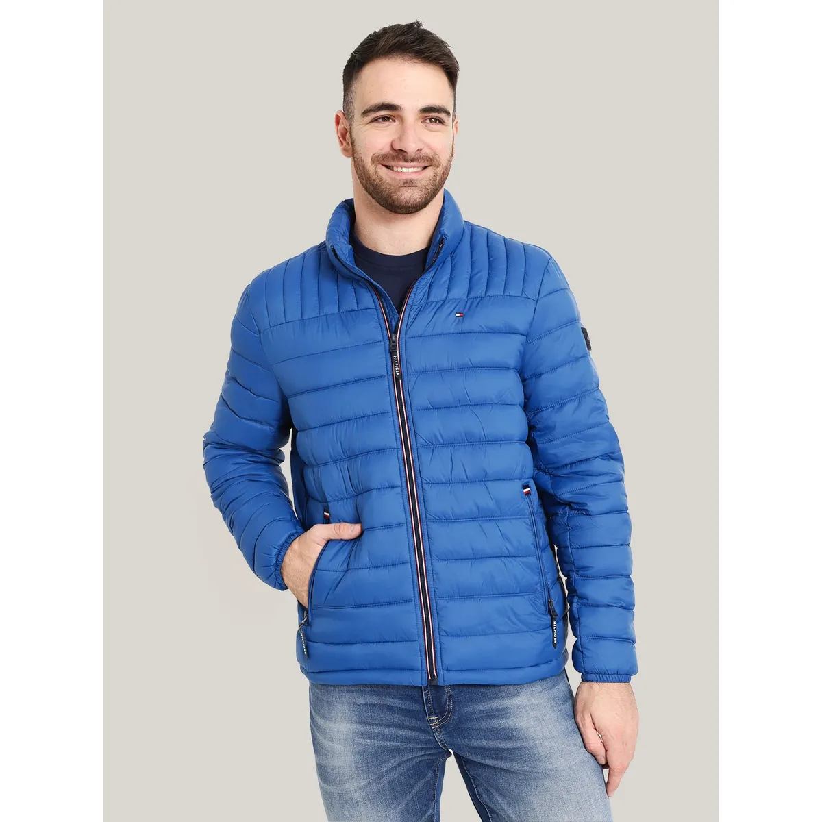 TOMMY HILFIGER - Parka Weight Quilted Azul Tommy Hilfiger