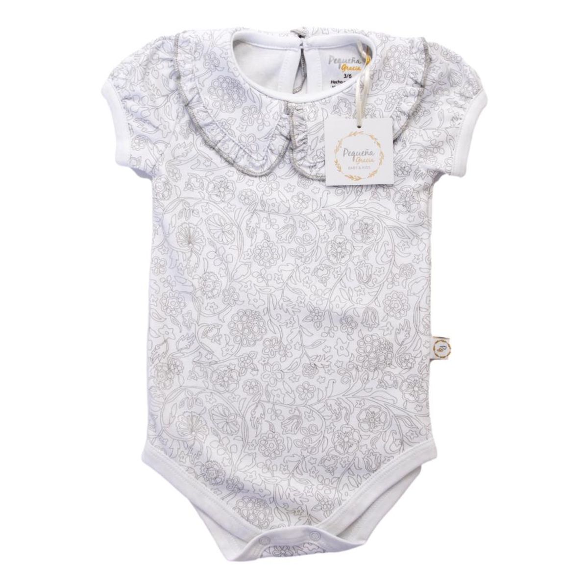 PEQUEÑA GRACIA - Body Paz M/C Silueta 100 Algodón Pima.