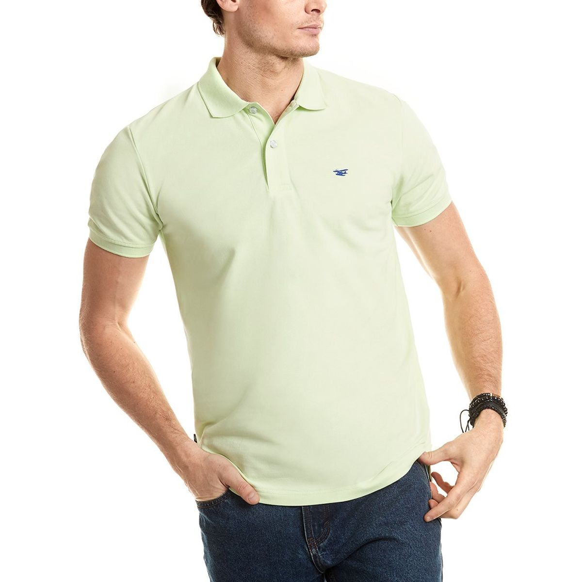 FEROUCH - Polera Polo Básica Aloe Verde Ferouch