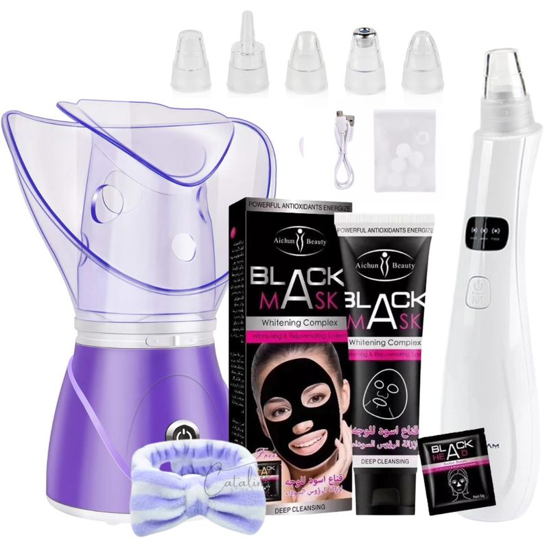 GENERICO - Extractora de Puntos Negros Vaporizador Mascara Cintillo kit