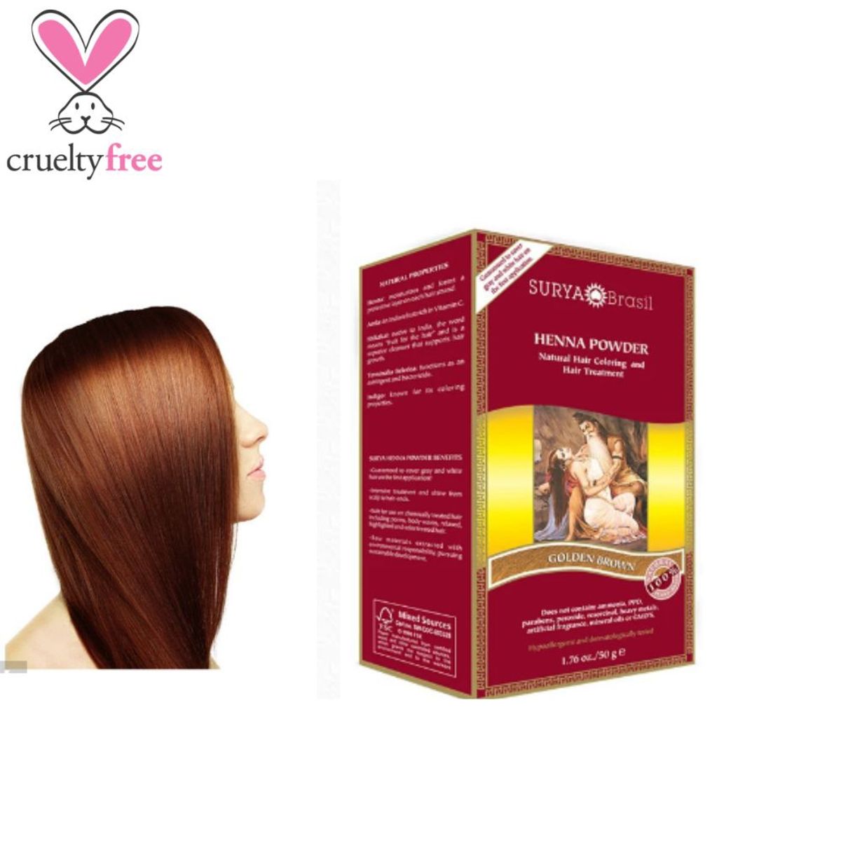SURYA BRASIL - Henna en Polvo castaño dorado