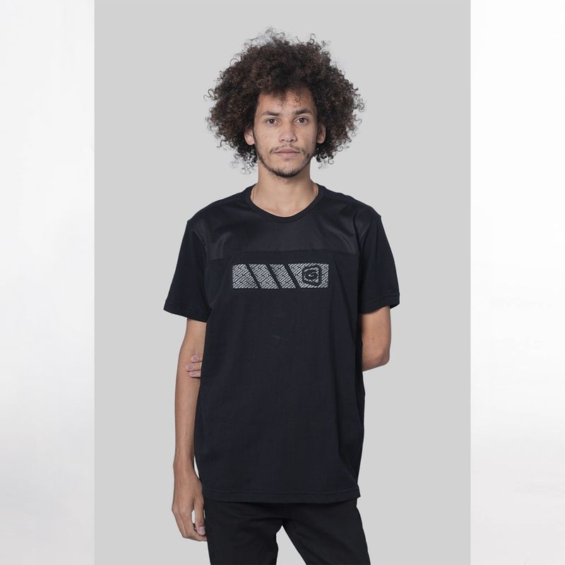 GANGSTER - Plus Polera Mc Especial Over Negro Gangster