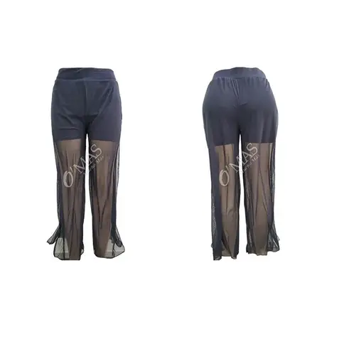 GARSIL - Pantalón Short Para Mujer De Tela Elegante Con Transparencia