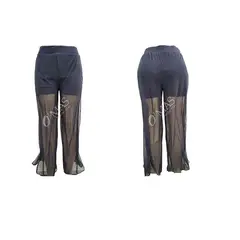 GARSIL - Pantalón Short Para Mujer De Tela Elegante Con Transparencia