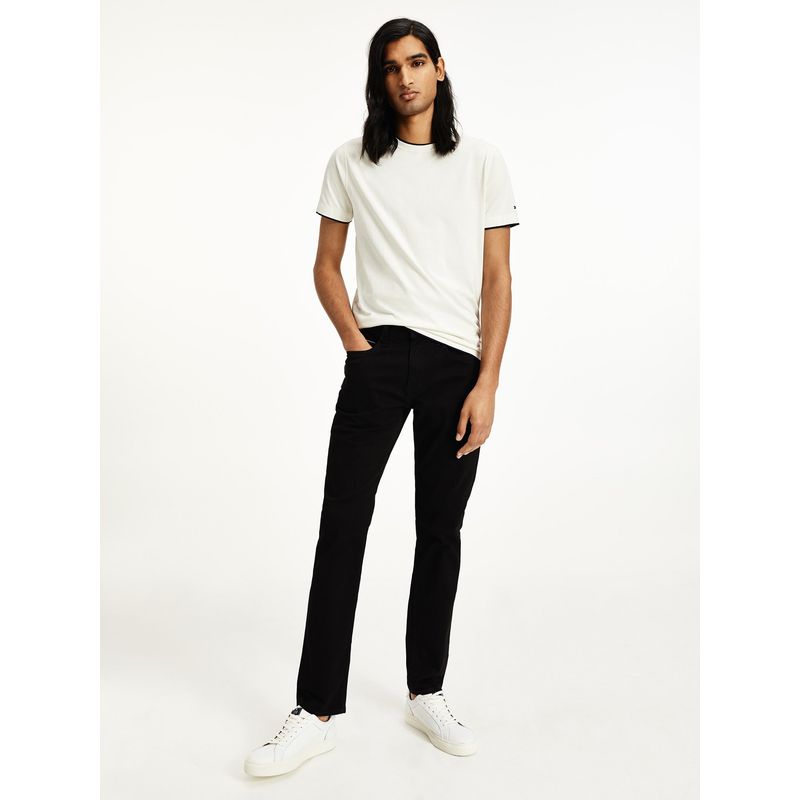 TOMMY HILFIGER - Jeans Básicos Denton Straight Fit  Negro Tommy Hilfiger