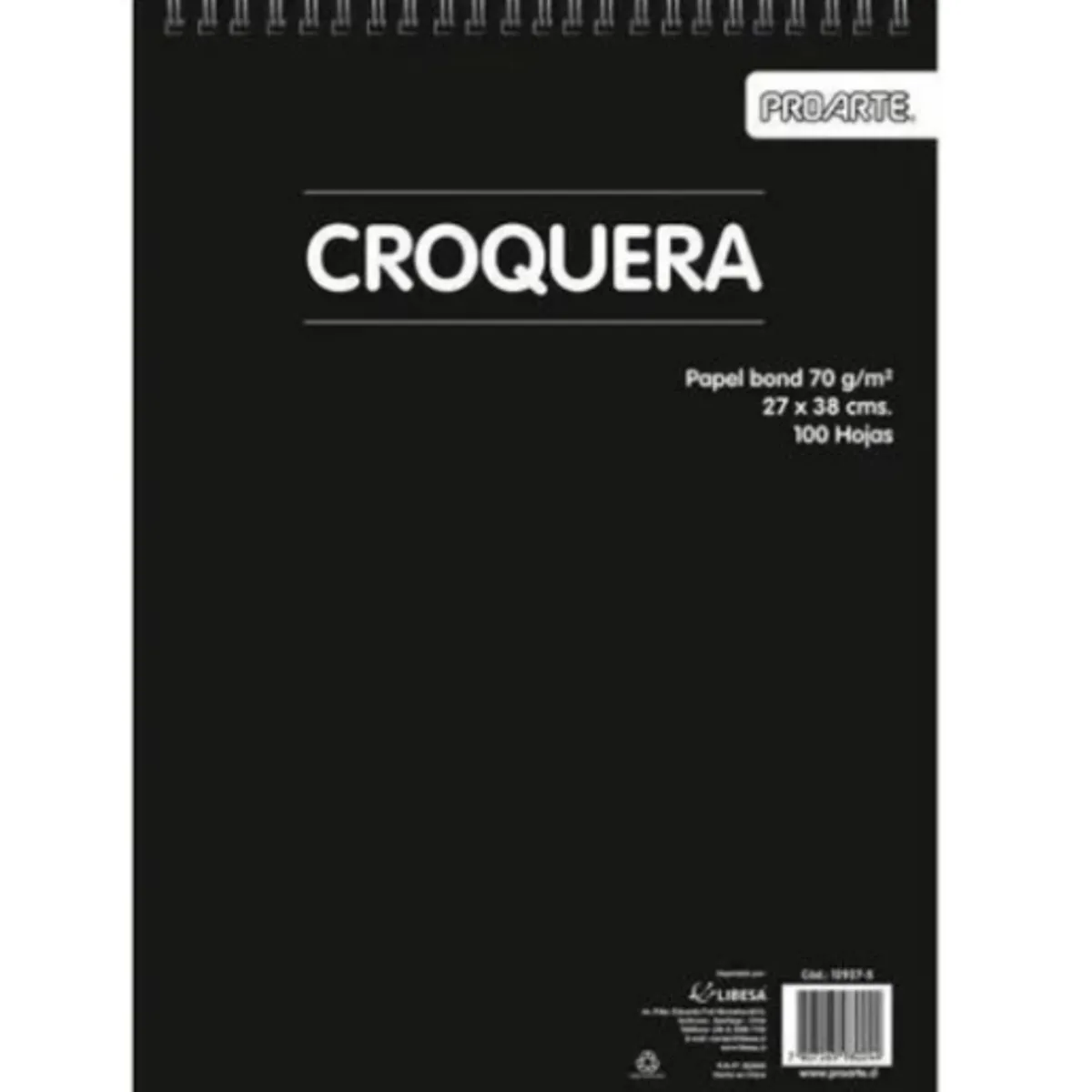 LIBESA - Croquera Proarte 100 hojas papel Bond 70g