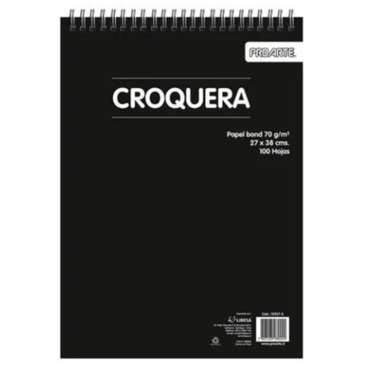 LIBESA - Croquera Proarte 100 hojas papel Bond 70g
