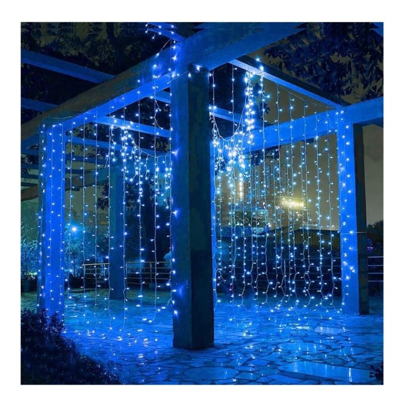 UNIVERSAL - CORTINA LED 3 METROS POR 2 METROS AZUL NAVIDAD