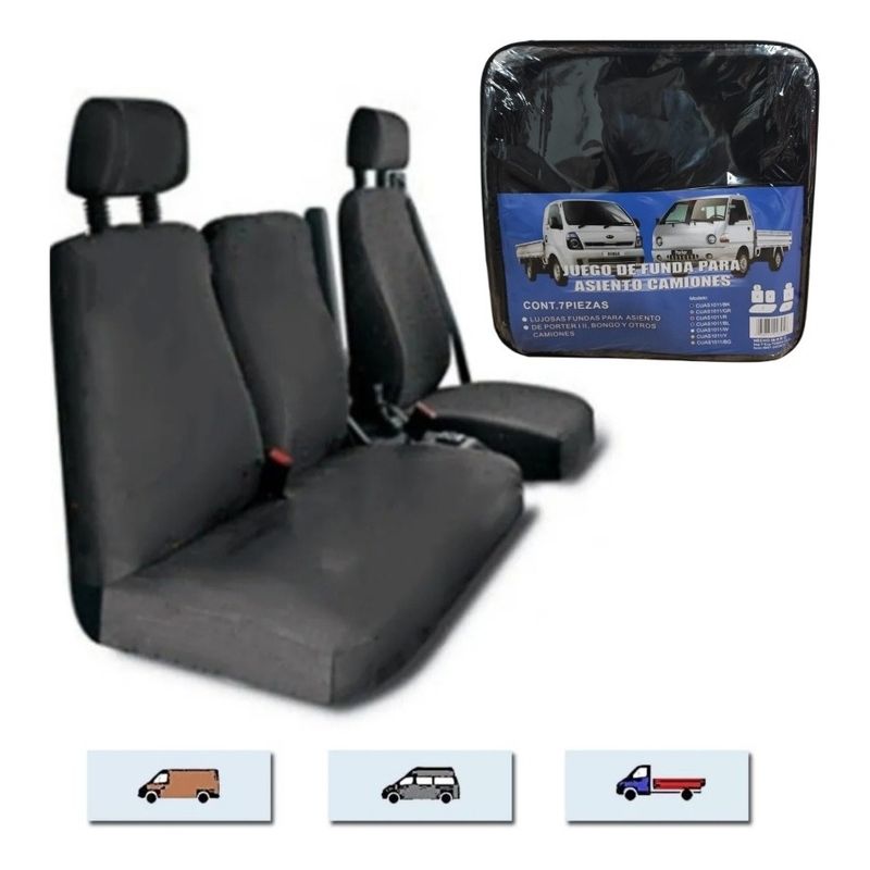 GENERICO - Fundas Cubre Asientos Camión Camioneta Bongo Porter 7pcs