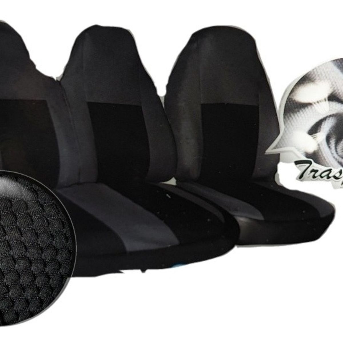GENERICO - Set Fundas Cubre Asiento Para Furgón 3 Asientos Tela