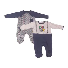 PILLIN - Set 2 Pzas Osito Niño Multicolor - Gris