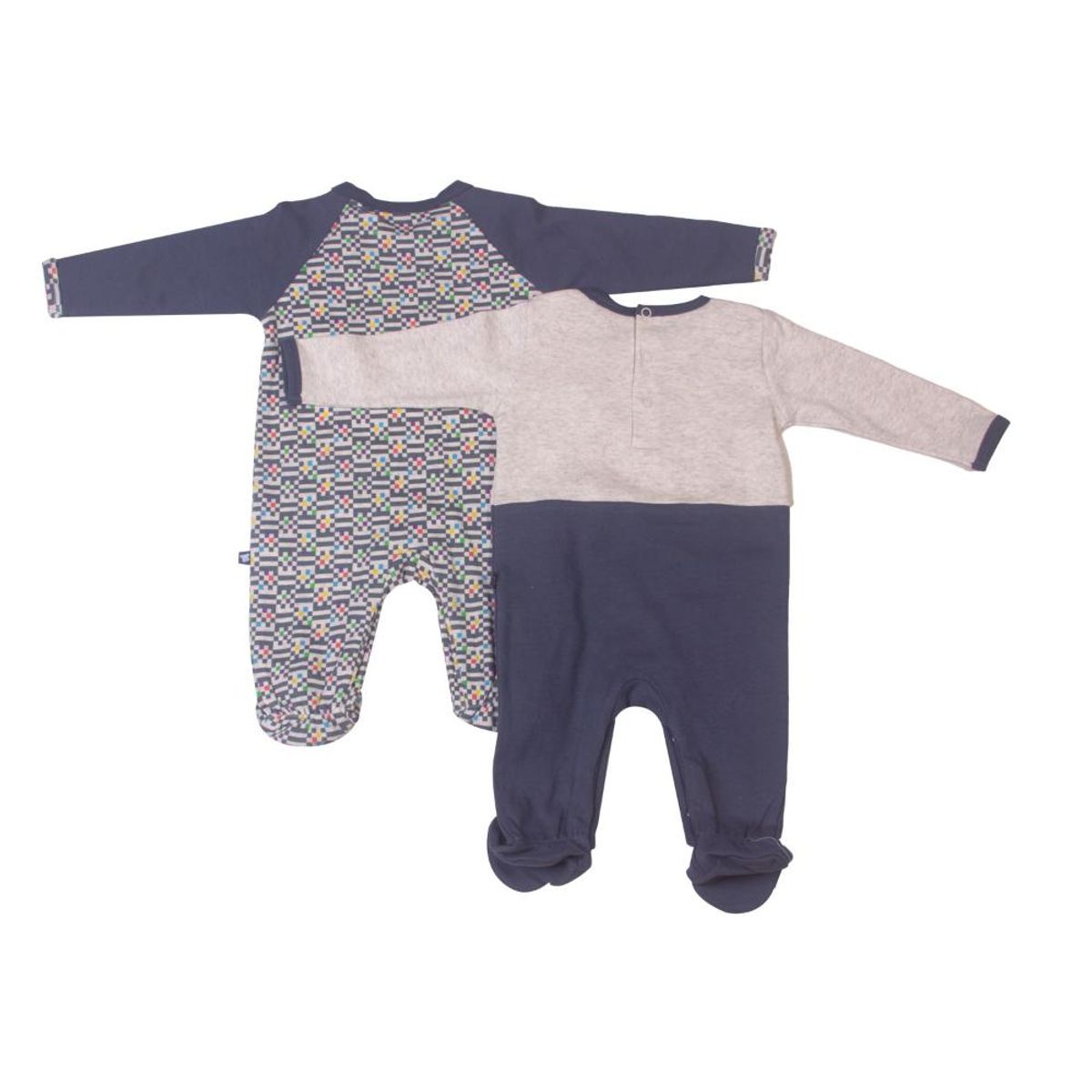 PILLIN - Set 2 Pzas Osito Niño Multicolor Pillin - Gris