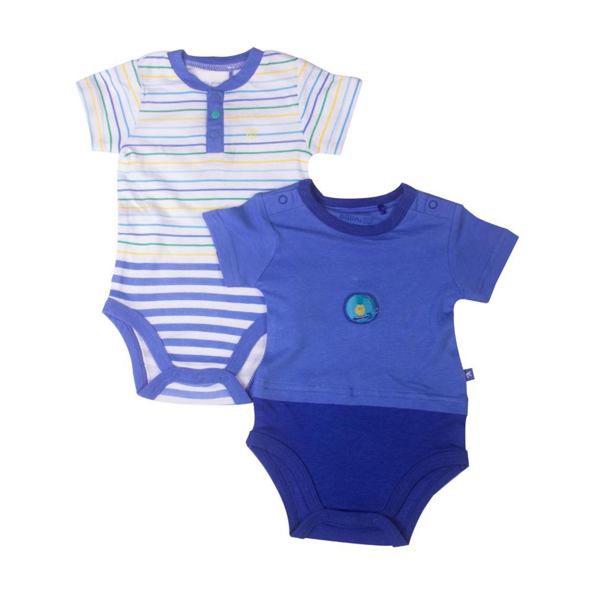 PILLIN - Set 2 Pzas Body Niño Multicolor Pillin - Azul