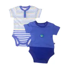 PILLIN - Set 2 Pzas Body Niño Multicolor - Azul