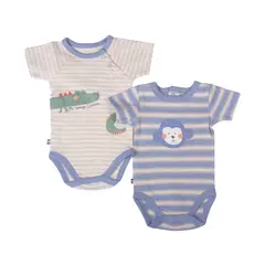 PILLIN - Set 2 Pzas Body Niño Multicolor - Azul