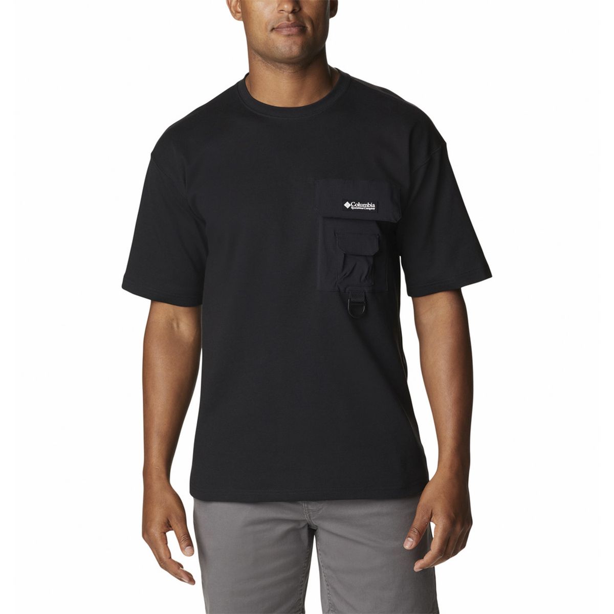 COLUMBIA - Polera M/C Hombre Field Creek Short Sl Negro COLUMBIA