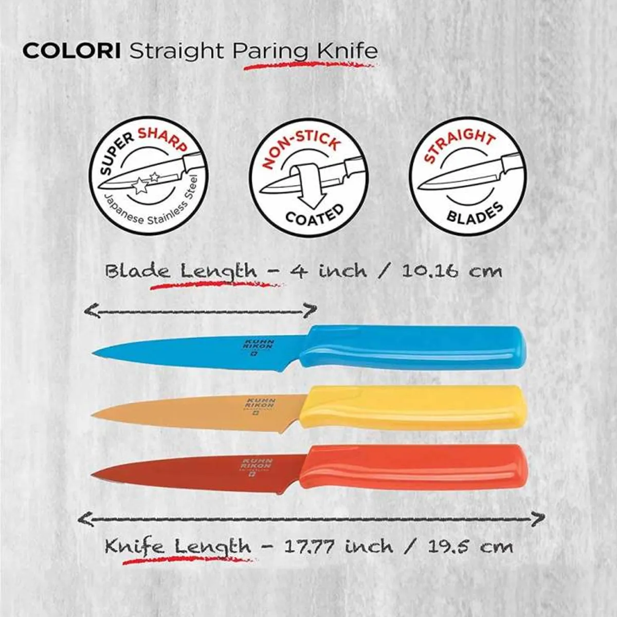 KUHN RIKON - Cuchillo Paring Color Verde