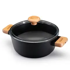 AMERCOOK - Olla con Tapa de Vidrio Templado Natur 24 cms.