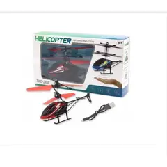 TENXIND - Helicoptero Con Sensor Recargable Volador Rojo