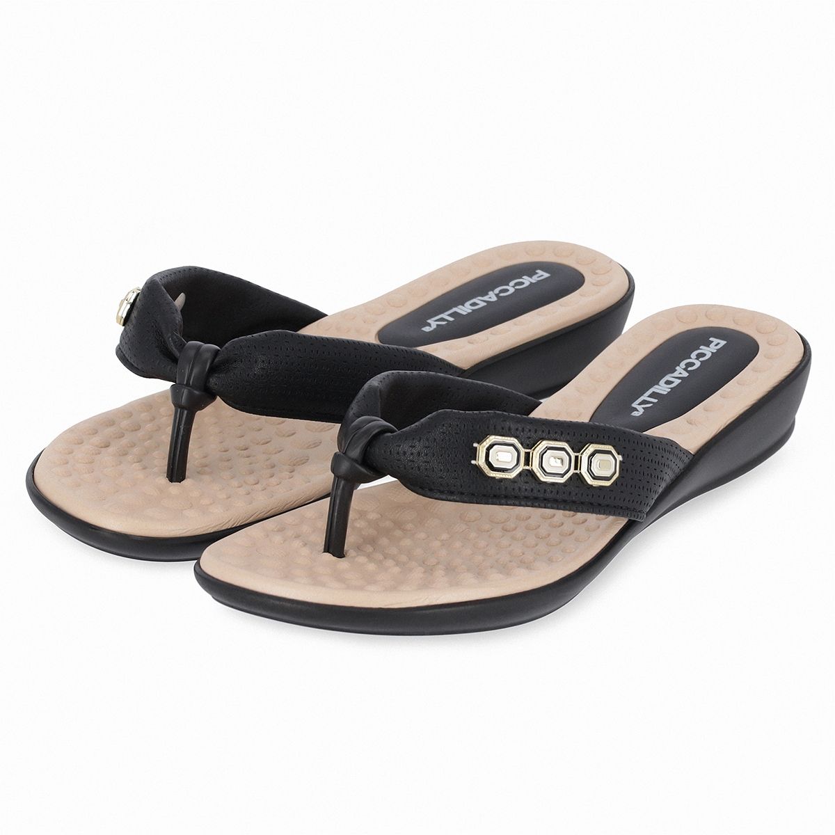 PICCADILLY - Sandalia Camila Diamante Negro  Piccadilly