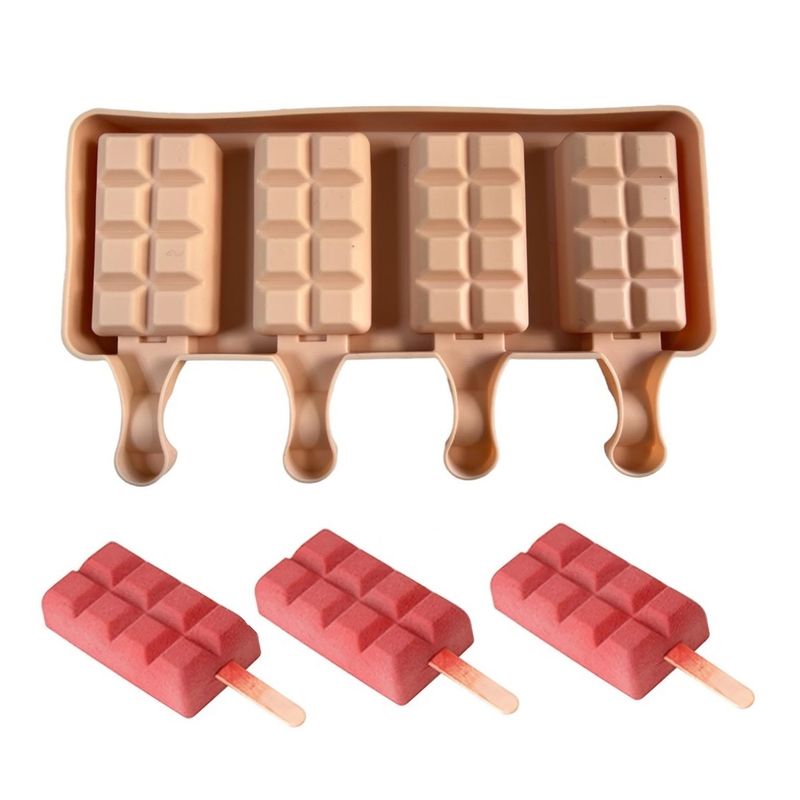 GENERICO - Moldes De Silicona Para Helados Molde Paletas Rosa YD89169