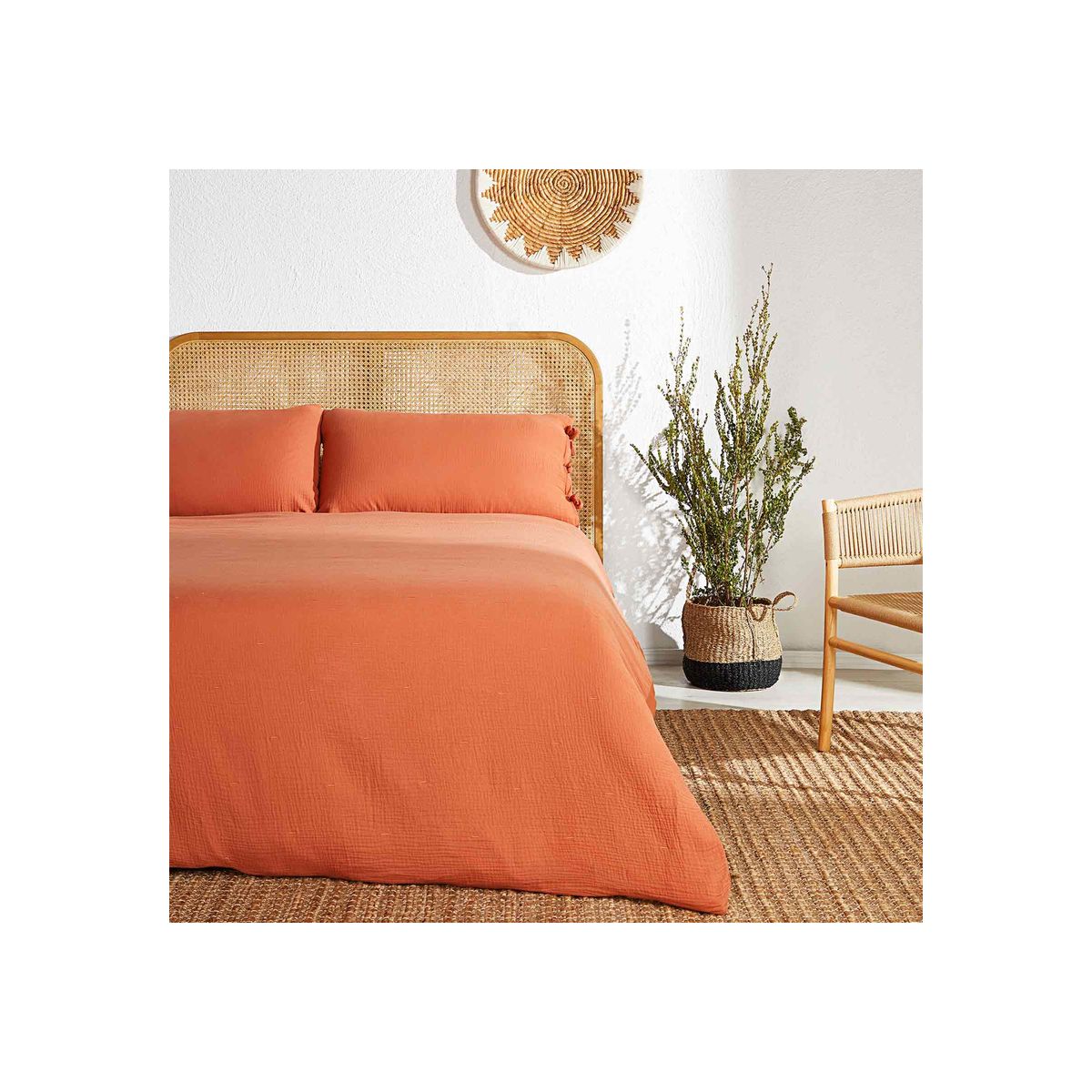 LOUNGE - Funda De Plumón 220 X 220 Cm Lounge Terracota LOUNGE