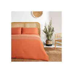 LOUNGE - Funda De Plumón 220 X 220 Cm Terracota